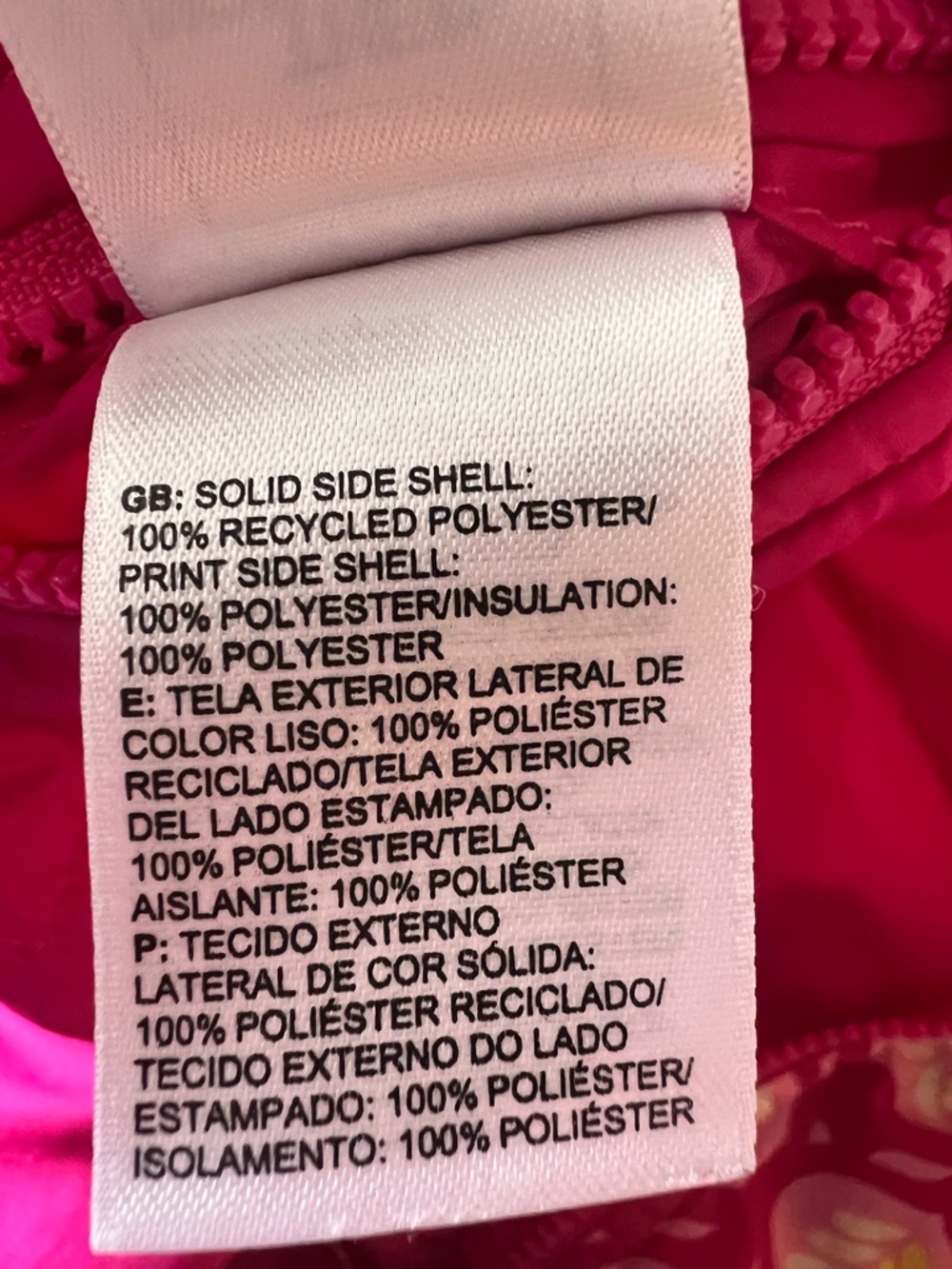 The North Face Baby Perrito Reversible Jacket 12-18M Pink Hooded Puffer Coat - Picture 7 of 9